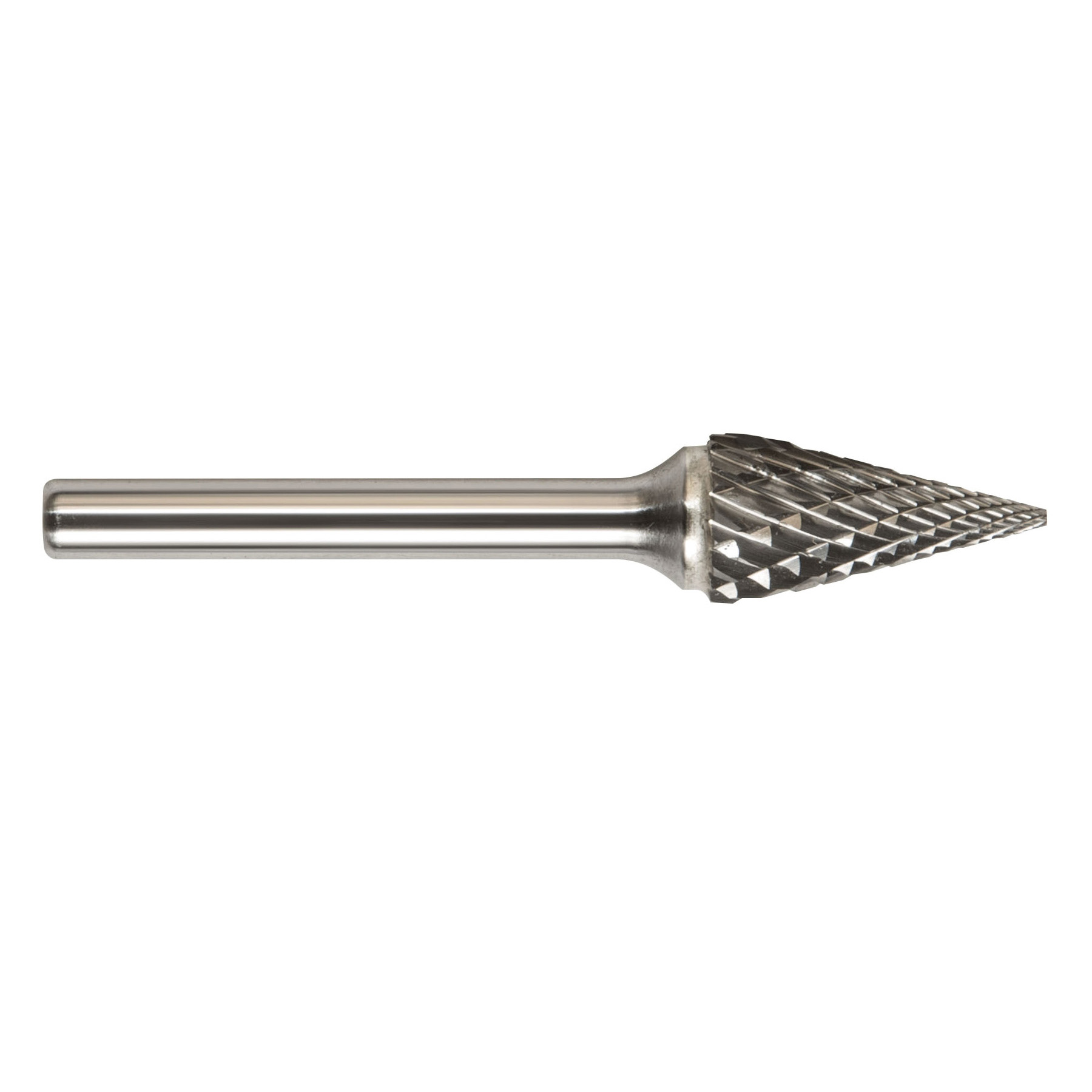 Magnum 7M116ADC 7000M Half Round File, Pointed End, Cone Head, 1/4 in Dia Head, 1/2 in L of Cut, Double Cut - Carbide Burrs